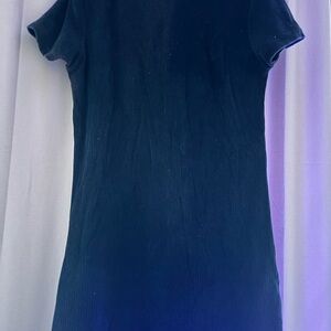 90s Black Corduroy Dress